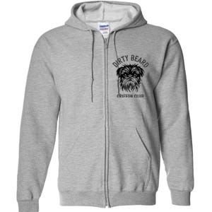 Dirty Beard Griffon Club Brussels Griffon Dog Biker Full Zip Hoodie