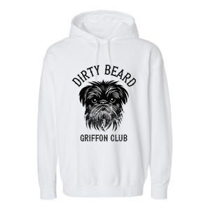 Dirty Beard Griffon Club Brussels Griffon Dog Biker Garment-Dyed Fleece Hoodie