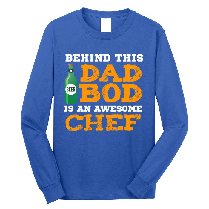 Dad Bod Gift Funny Chef Father Funny Gift Birthday Christmas Cute Gift Long Sleeve Shirt