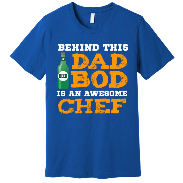 Dad Bod Gift Funny Chef Father Funny Gift Birthday Christmas Cute Gift Premium T-Shirt