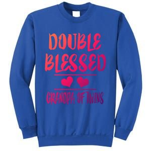 Double Blessed Grandpa Of Twins Grandfather Gift Sweatshirt