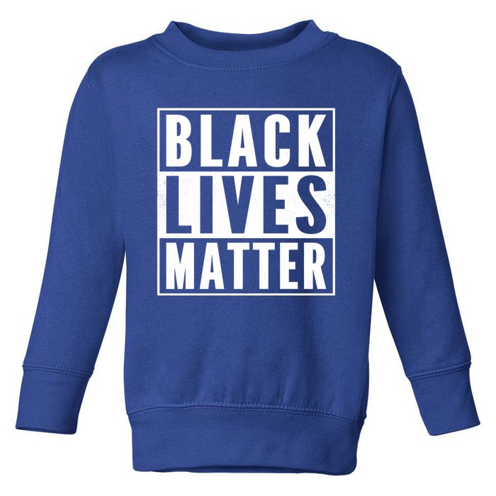 Distressed Blm Gift Black Lives Matter Zipper Vintage Blm Gift Toddler Sweatshirt