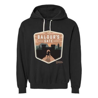 Dungeons Baldurs Gate Forgotten Realms Logo Garment-Dyed Fleece Hoodie