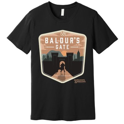 Dungeons Baldurs Gate Forgotten Realms Logo Premium T-Shirt