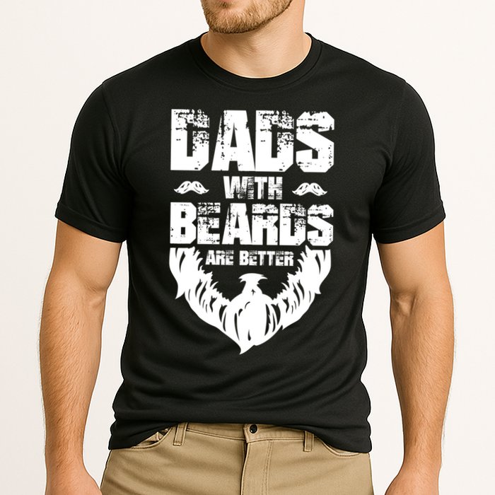 Dad Beard Gift Dads With Beards Are Better Gift For Dad Cool Gift Cooling Performance Crew T-Shirt