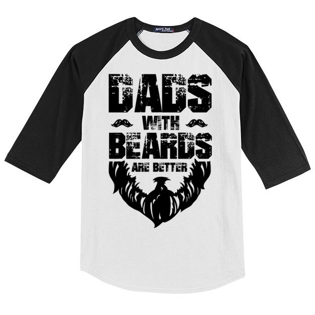Dad Beard Gift Dads With Beards Are Better Gift For Dad Cool Gift Kids Colorblock Raglan Jersey