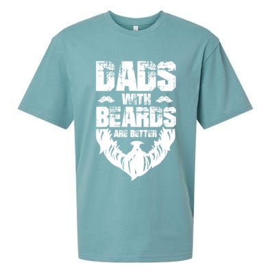 Dad Beard Gift Dads With Beards Are Better Gift For Dad Cool Gift Sueded Cloud Jersey T-Shirt
