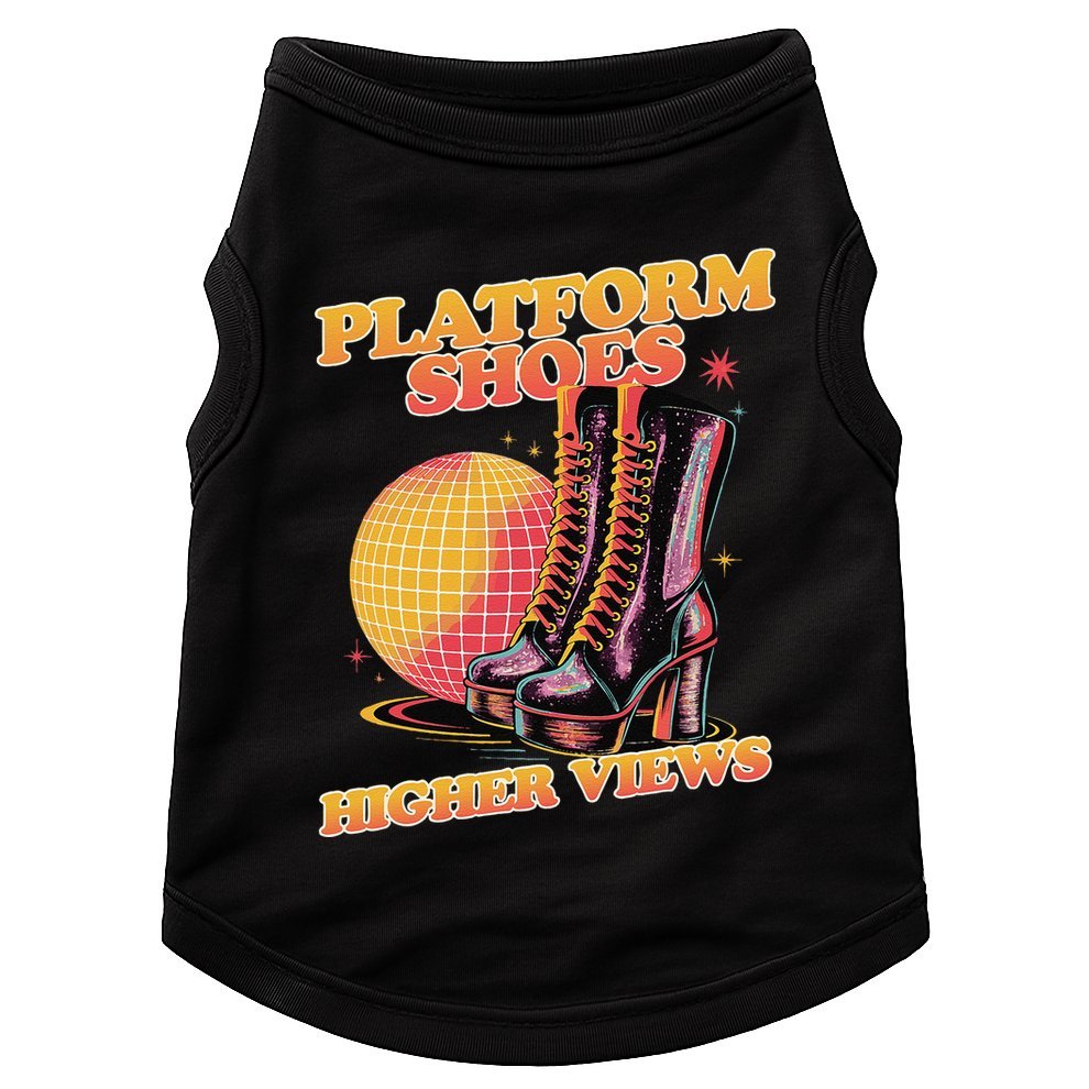 Disco Boots Groovy Retro 70s Dancing Soul Music Doggie Tank