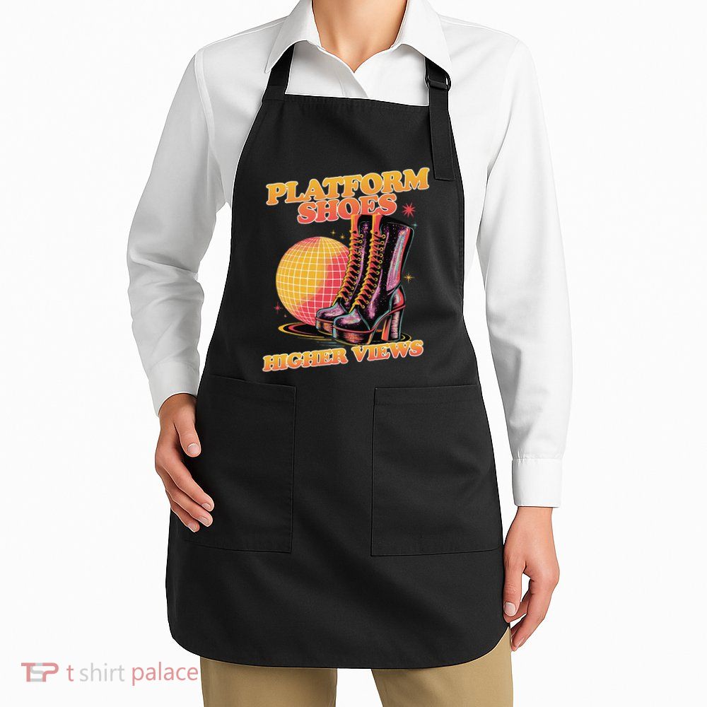 Disco Boots Groovy Retro 70s Dancing Soul Music Apron