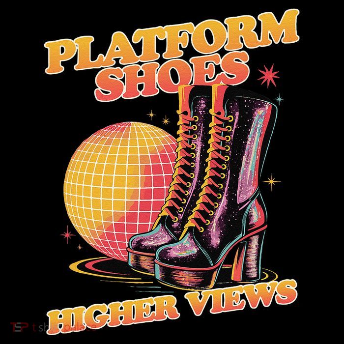 Disco Boots Groovy Retro 70s Dancing Soul Music Tall T-Shirt