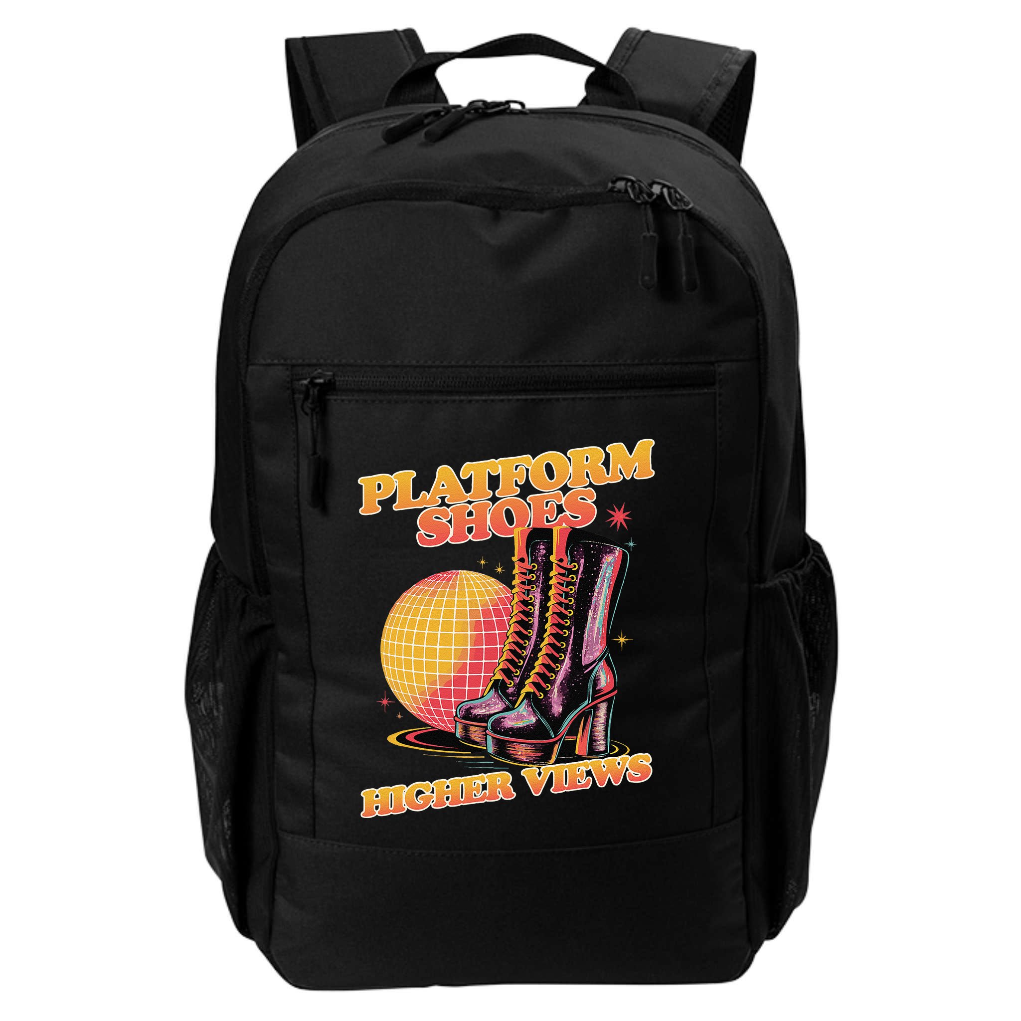 Disco Boots Groovy Retro 70s Dancing Soul Music Backpack