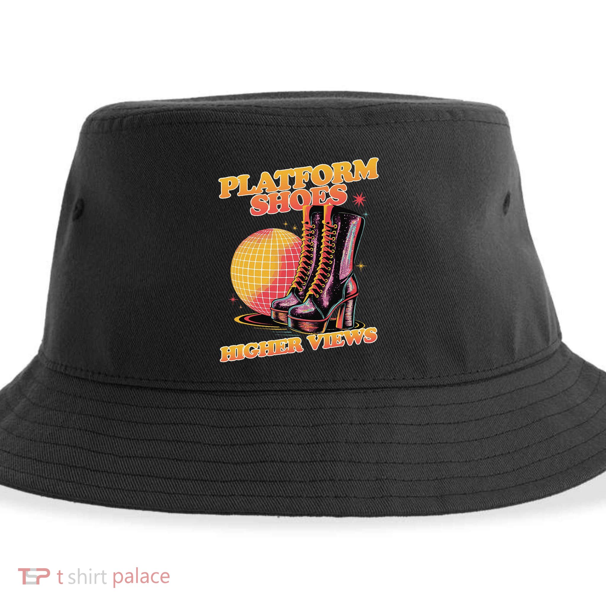 Disco Boots Groovy Retro 70s Dancing Soul Music Sustainable Bucket Hat