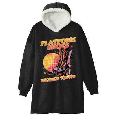 Disco Boots Groovy Retro 70s Dancing Soul Music Hooded Wearable Blanket