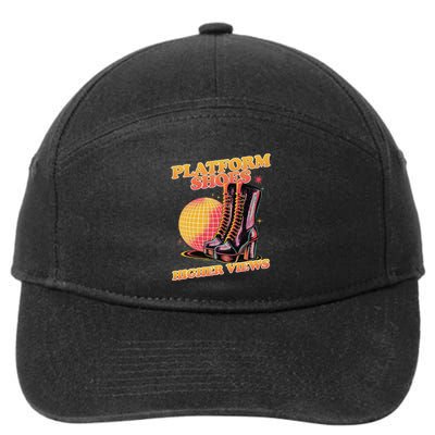 Disco Boots Groovy Retro 70s Dancing Soul Music 7-Panel Snapback Hat