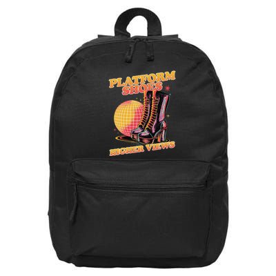Disco Boots Groovy Retro 70s Dancing Soul Music 16 in Basic Backpack