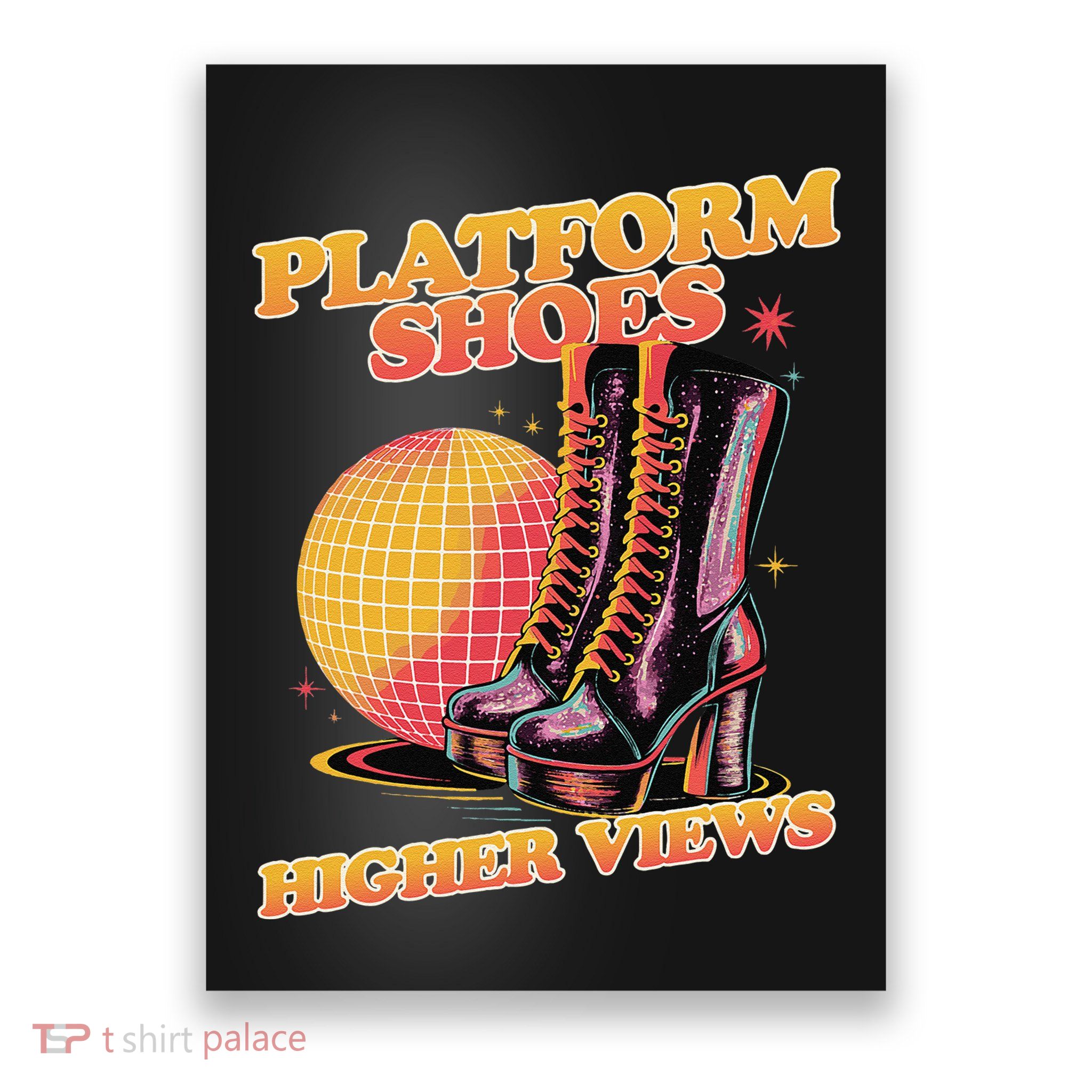 Disco Boots Groovy Retro 70s Dancing Soul Music Poster