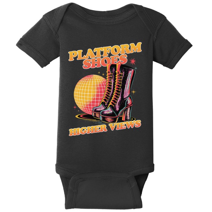 Disco Boots Groovy Retro 70s Dancing Soul Music Baby Bodysuit