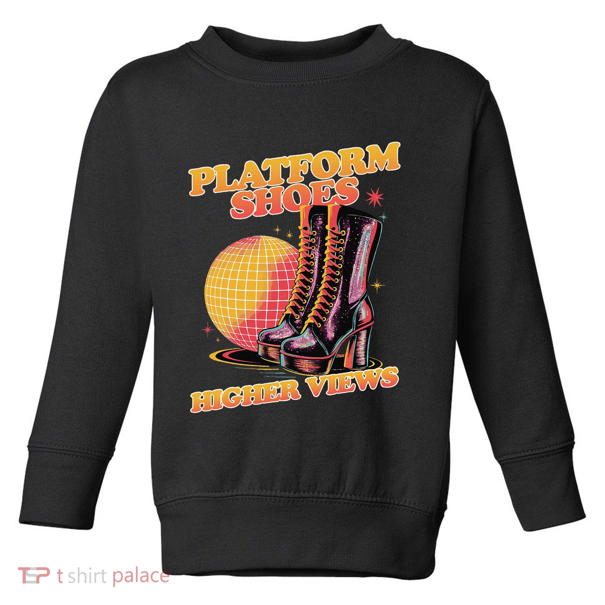 Disco Boots Groovy Retro 70s Dancing Soul Music Toddler Sweatshirt