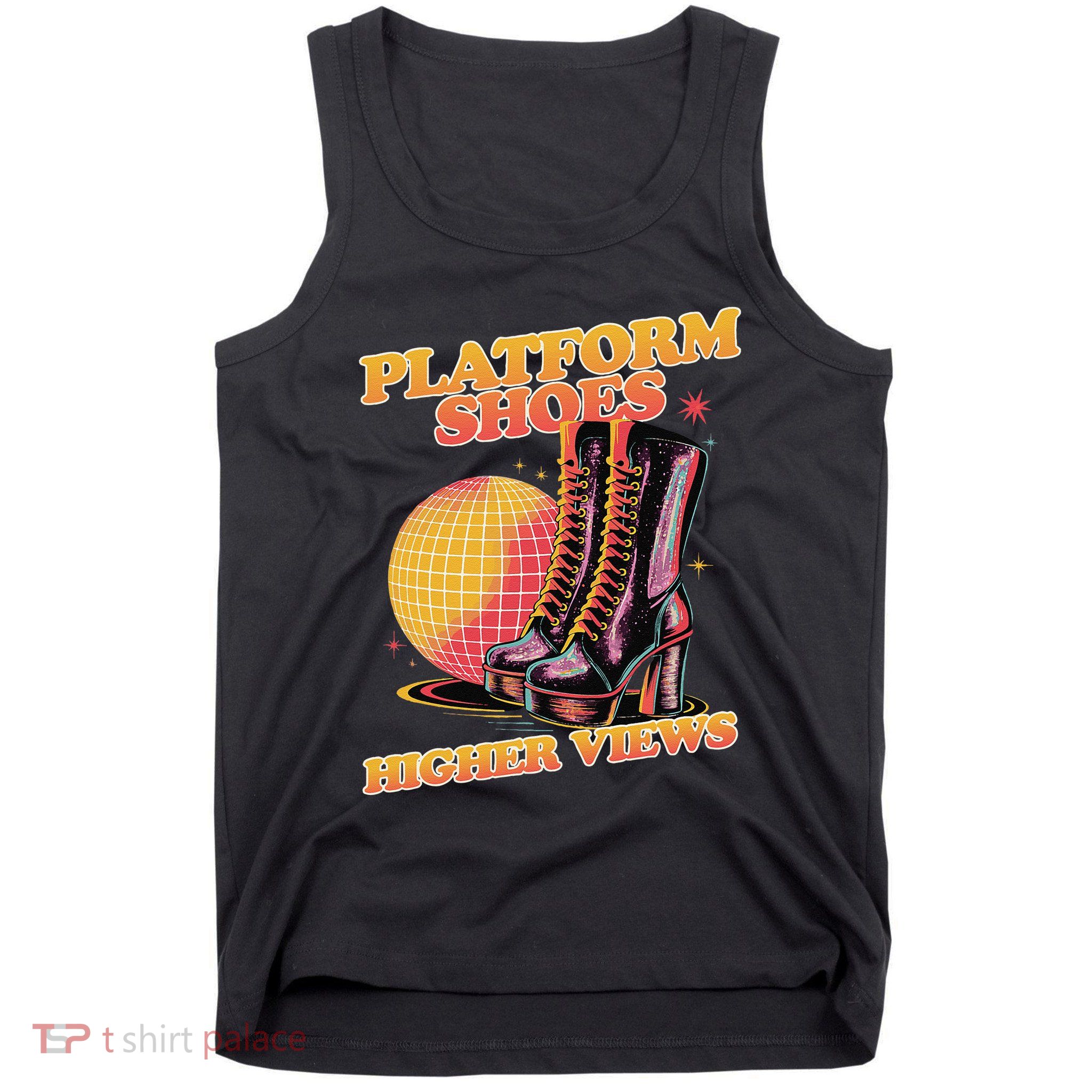 Disco Boots Groovy Retro 70s Dancing Soul Music Tank Top