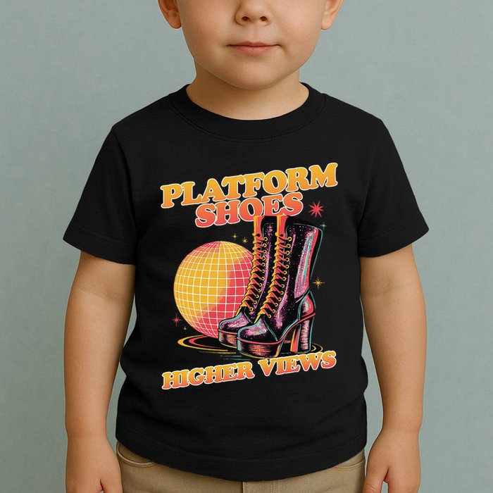 Disco Boots Groovy Retro 70s Dancing Soul Music Toddler T-Shirt