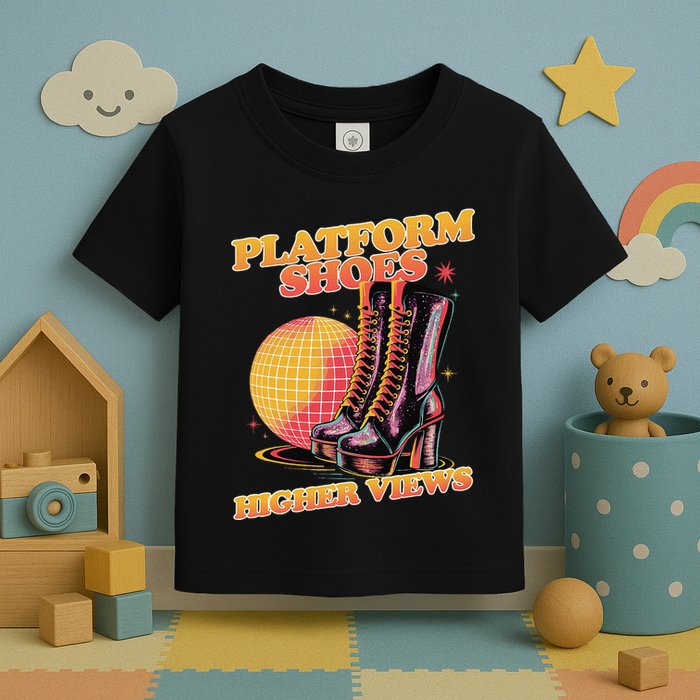 Disco Boots Groovy Retro 70s Dancing Soul Music Toddler T-Shirt