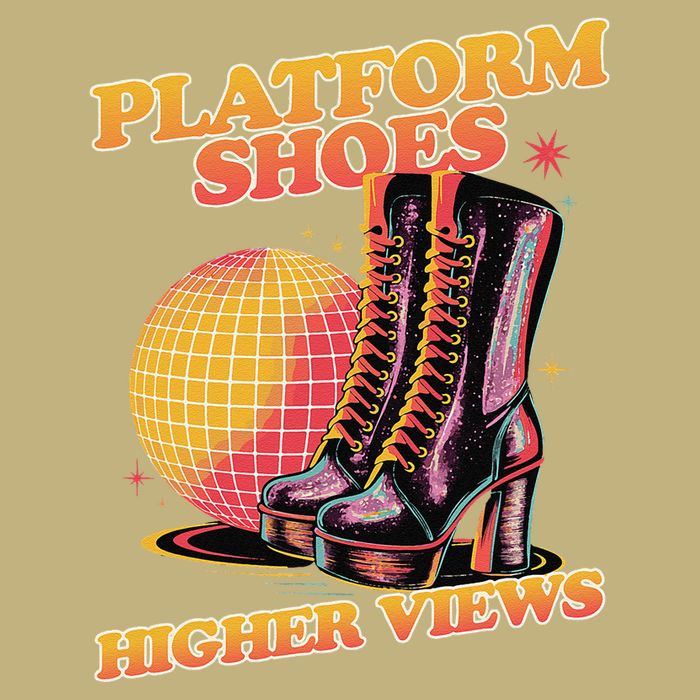 Disco Boots Groovy Retro 70s Dancing Soul Music Cooling Performance Crew T-Shirt