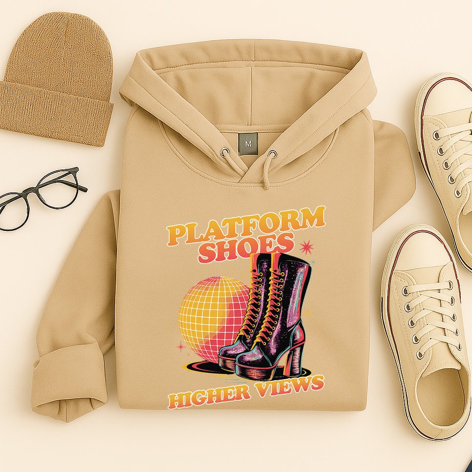 Disco Boots Groovy Retro 70s Dancing Soul Music Hoodie
