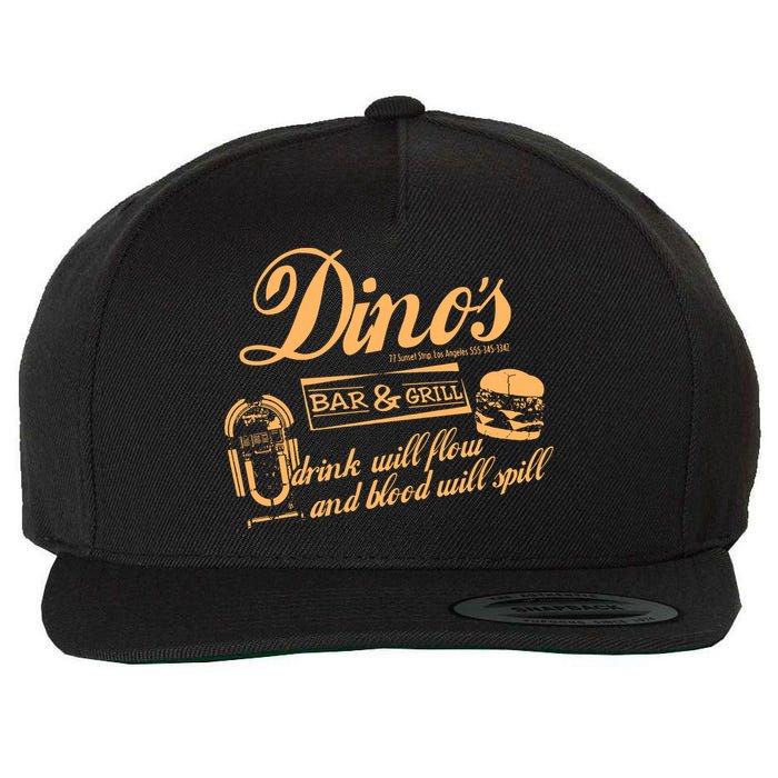 DINO'S BAR & GRILL CLASSIC ROCK Copy Wool Snapback Cap