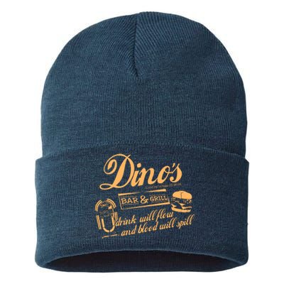 DINO'S BAR & GRILL CLASSIC ROCK Copy Sustainable Knit Beanie