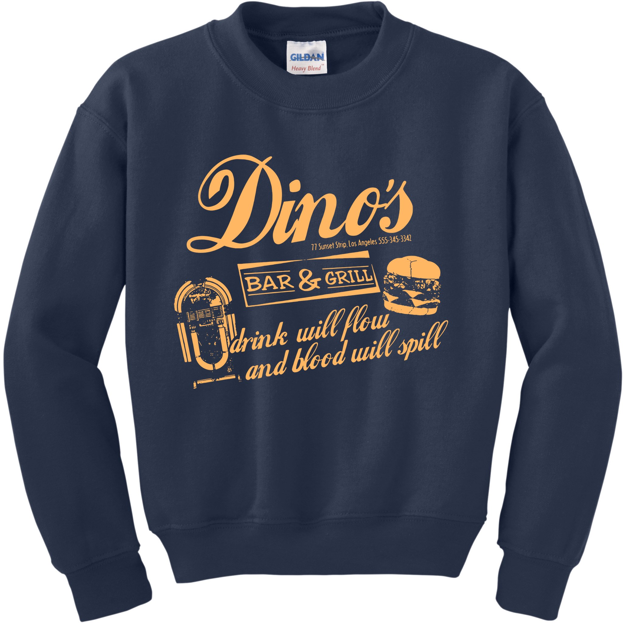 DINO'S BAR & GRILL CLASSIC ROCK Copy Kids Sweatshirt