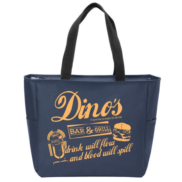 DINO'S BAR & GRILL CLASSIC ROCK Copy Zip Tote Bag