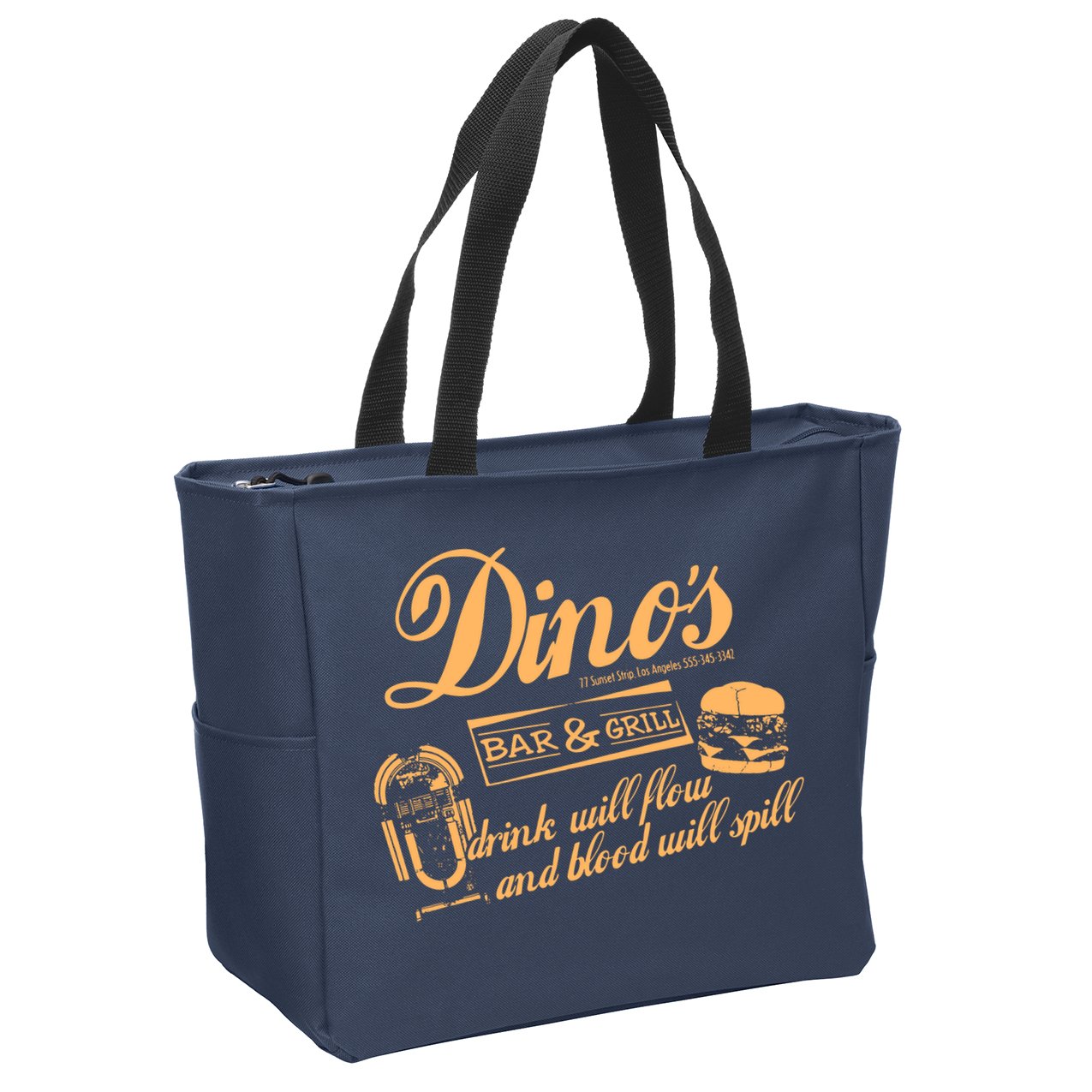 DINO'S BAR & GRILL CLASSIC ROCK Copy Zip Tote Bag