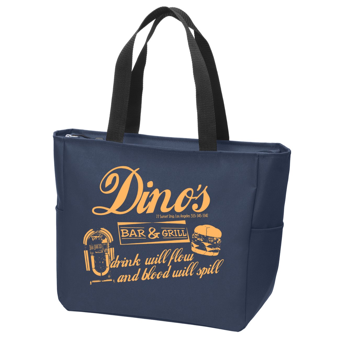 DINO'S BAR & GRILL CLASSIC ROCK Copy Zip Tote Bag