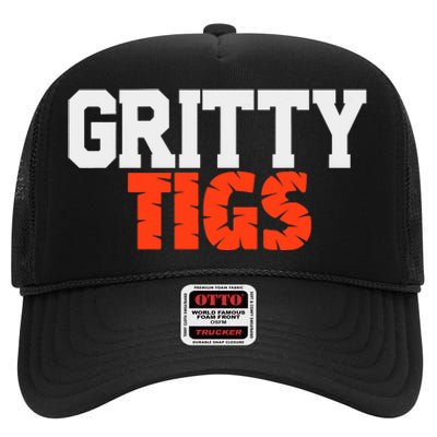 Detroit Baseball Gritty Tigs High Crown Mesh Back Trucker Hat