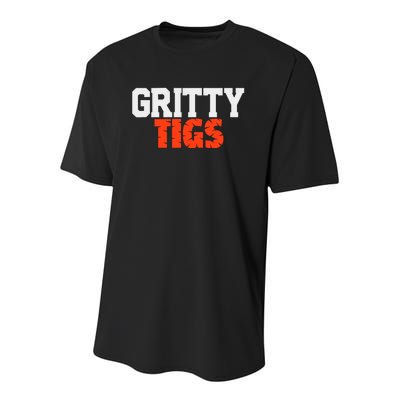 Detroit Baseball Gritty Tigs Youth Performance Sprint T-Shirt