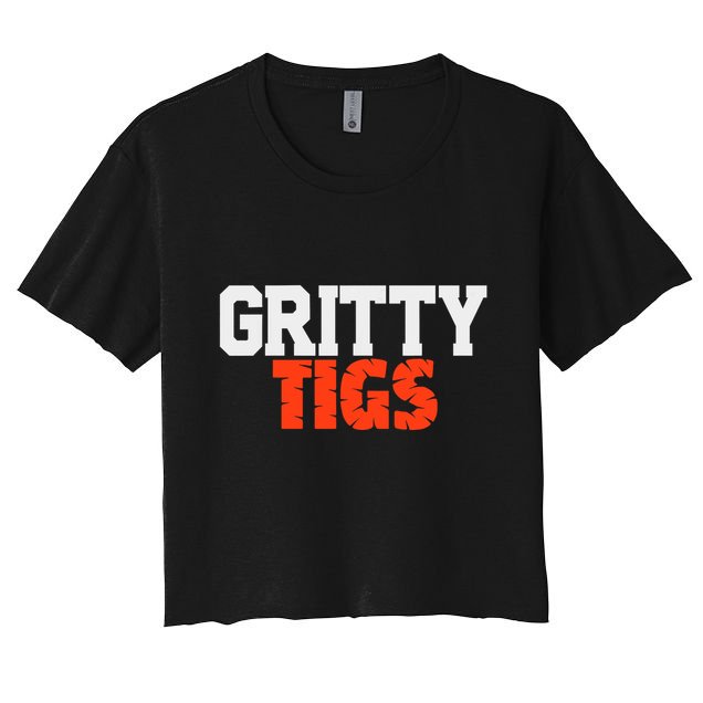 Detroit Baseball Gritty Tigs Crop Top