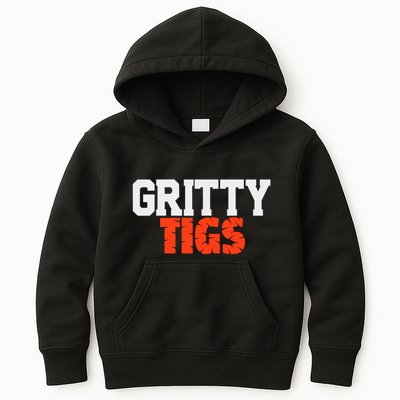 Detroit Baseball Gritty Tigs Kids Hoodie