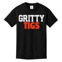 Detroit Baseball Gritty Tigs Kids T-Shirt