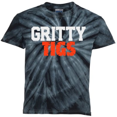 Detroit Baseball Gritty Tigs Kids Tie-Dye T-Shirt