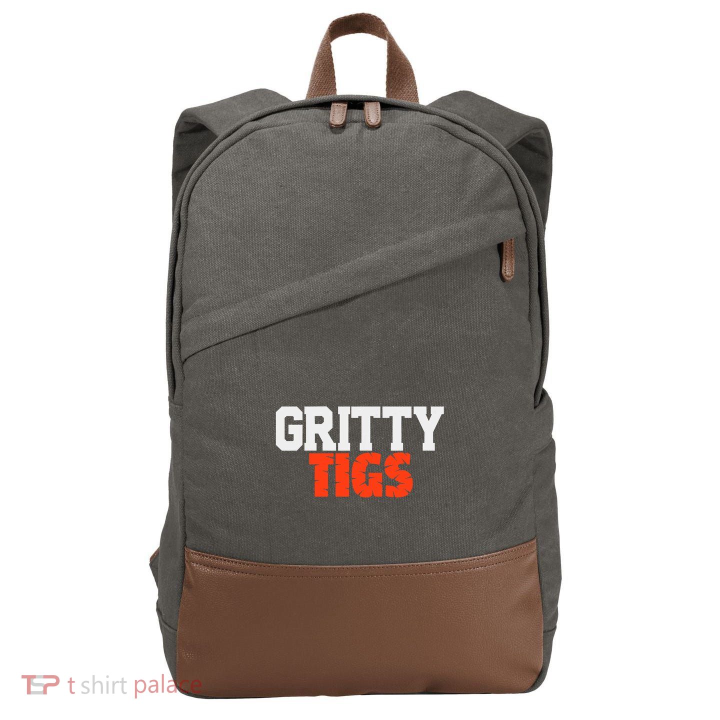 Detroit Baseball Gritty Tigs Cotton Canvas Backpack