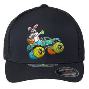 Dabbing Bunny Happy Easter Monster Truck Lovers Flexfit Unipanel Trucker Cap