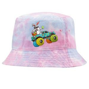 Dabbing Bunny Happy Easter Monster Truck Lovers Tie-Dyed Bucket Hat