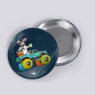 Dabbing Bunny Happy Easter Monster Truck Lovers Button