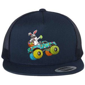 Dabbing Bunny Happy Easter Monster Truck Lovers Flat Bill Trucker Hat