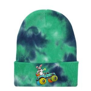 Dabbing Bunny Happy Easter Monster Truck Lovers Tie Dye 12in Knit Beanie