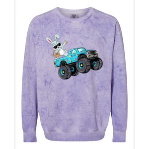 Dabbing Bunny Happy Easter Monster Truck Lovers B.oys K.ids Colorblast Crewneck Sweatshirt