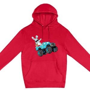 Dabbing Bunny Happy Easter Monster Truck Lovers B.oys K.ids Premium Pullover Hoodie