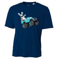 Dabbing Bunny Happy Easter Monster Truck Lovers B.oys K.ids Cooling Performance Crew T-Shirt