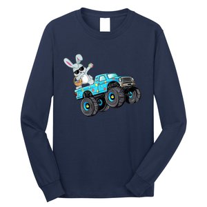 Dabbing Bunny Happy Easter Monster Truck Lovers B.oys K.ids Long Sleeve Shirt