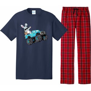 Dabbing Bunny Happy Easter Monster Truck Lovers B.oys K.ids Pajama Set